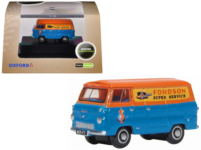 Ford 400E Van RHD (Right Hand Drive) "Fordson Super Service" Blue and Orange 1/148 (N) Scale Diecast Model Car by Oxford Diecast