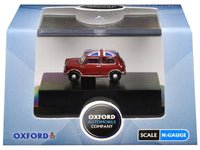 Austin Mini RHD (Right Hand Drive) Tartan Red with Union Jack Top 1/148 (N) Scale Diecast Model Car by Oxford Diecast image 3