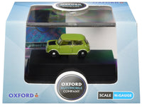Mini Cooper Lime Green with Matt Black Hood 1/148 (N) Scale Diecast Model Car by Oxford Diecast image 3