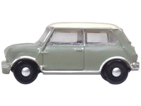 Mini Classic Tweed Gray with Cream Top 1/148 (N) Scale Diecast Model Car by Oxford Diecast image 2