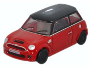 Mini Cooper S RHD (Right Hand Drive) Chili Red with Black Top 1/148 (N) Scale Diecast Model Car by Oxford Diecast image 2