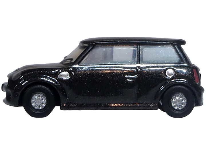 Mini Cooper S RHD (Right Hand Drive) Midnight Black with Silver Stripes 1/148 (N) Scale Diecast Model Car by Oxford Diecast image 2