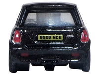 Mini Cooper S RHD (Right Hand Drive) Midnight Black with Silver Stripes 1/148 (N) Scale Diecast Model Car by Oxford Diecast image 3