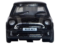 Mini Cooper S RHD (Right Hand Drive) Midnight Black with Silver Stripes 1/148 (N) Scale Diecast Model Car by Oxford Diecast image 4