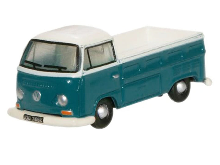 Volkswagen T2 Pickup Truck Emerald Green and Arkona White 1/148 (N) Scale Diecast Model Car by Oxford Diecast image 2
