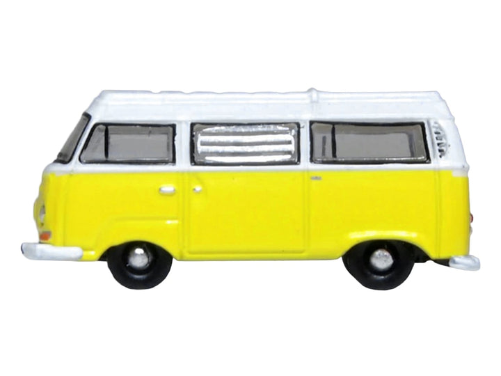 Volkswagen T2 Bay Window Camper Van Saturn Yellow and White 1/148 (N) Scale Diecast Model Car by Oxford Diecast image 2