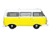 Volkswagen T2 Bay Window Camper Van Saturn Yellow and White 1/148 (N) Scale Diecast Model Car by Oxford Diecast image 3