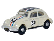 Volkswagen Beetle #53 Beige with Stripes and Black Top 1/148 (N) Scale Diecast Model Car by Oxford Diecast image 2