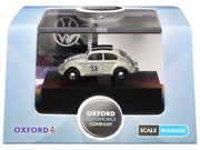 Volkswagen Beetle #53 Beige with Stripes and Black Top 1/148 (N) Scale Diecast Model Car by Oxford Diecast image 3