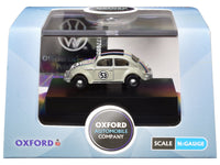 Volkswagen Beetle #53 Beige with Stripes and Black Top 1/148 (N) Scale Diecast Model Car by Oxford Diecast image 3