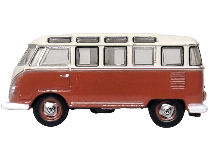 Volkswagen T1 Samba Bus Sealing Wax Red and Gray 1/148 (N) Scale Diecast Model Car by Oxford Diecast image 2