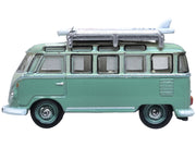 Volkswagen T1 Samba Bus RHD (Right Hand Drive) Green Two-Tone with Surfboards on Roof Rack 1/148 (N) Scale Diecast Model Car by Oxford Diecast image 2