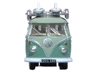 Volkswagen T1 Samba Bus RHD (Right Hand Drive) Green Two-Tone with Surfboards on Roof Rack 1/148 (N) Scale Diecast Model Car by Oxford Diecast image 3