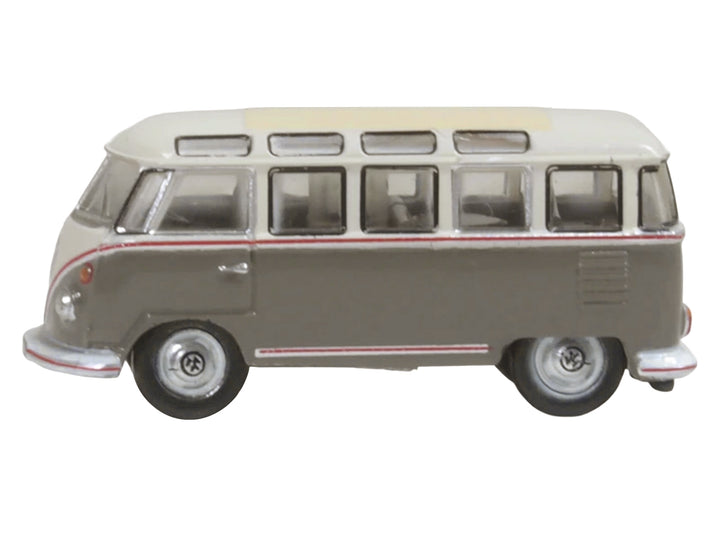 Volkswagen T1 Samba Bus Mouse Grey and Pearl White with Red Stripes 1/148 (N) Scale Diecast Model Car by Oxford Diecast image 2