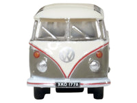 Volkswagen T1 Samba Bus Mouse Grey and Pearl White with Red Stripes 1/148 (N) Scale Diecast Model Car by Oxford Diecast image 4