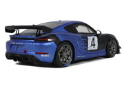 2021 Porsche Cayman 718 GT4 RS Clubsport #4 Black with Blue Graphics Limited Edition to 999 pieces Worldwide 1/18 Model Car by Otto Mobile image 5