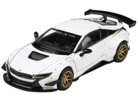 BMW i8 Liberty Walk White with Gold Wheels 1/64 Diecast Model Car by Paragon Models image 2