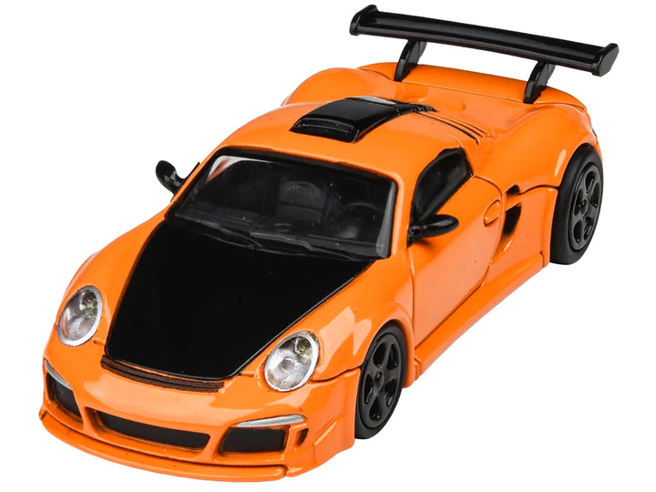 2012 RUF CTR3 Clubsport Orange with Black Hood 1/64 Diecast Model Car by Paragon Models image 2