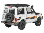 2023 Toyota Land Cruiser 71 White "70th Anniversary" with Stripes and Roofrack 1/64 Diecast Model Car by Paragon Models image 3