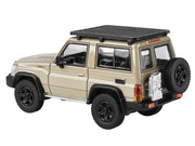 2023 Toyota Land Cruiser 71 Sandy Taupe "70th Anniversary" with Roofrack 1/64 Diecast Model Car by Paragon image 3