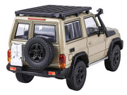 2023 Toyota Land Cruiser 71 Sandy Taupe "70th Anniversary" with Roofrack 1/64 Diecast Model Car by Paragon image 4