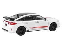 2025 Honda Civic Type R FL5 "Ultimate Edition" White with Red Stripes and Black Top 1/64 Diecast Model Car by Paragon image 2