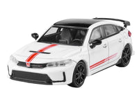 2025 Honda Civic Type R FL5 "Ultimate Edition" White with Red Stripes and Black Top 1/64 Diecast Model Car by Paragon image 4
