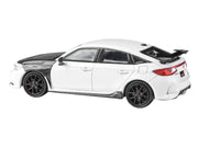 2025 Honda Civic Type R FL5 White with Carbon Hood and Accents 1/64 Diecast Model Car by Paragon Models image 3