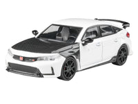 2025 Honda Civic Type R FL5 White with Carbon Hood and Accents 1/64 Diecast Model Car by Paragon Models image 5