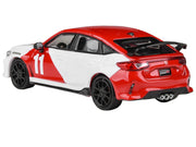 2025 Honda Civic Type R FL5 #11 "1965 Mexico GP Heritage" Red and White 1/64 Diecast Model Car by Paragon Models image 4