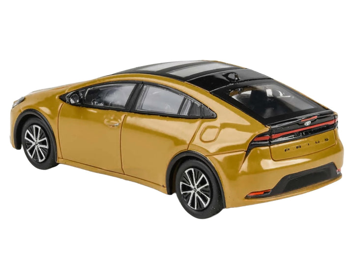 2023 Toyota Prius Maximum Yellow with Black Top and Sun Roof 1/64 Diecast Model Car by Paragon Models image 2