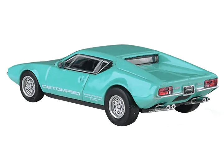 1972 De Tomaso Pantera Verde Aqua 1/64 Diecast Model Car by Paragon Models image 2
