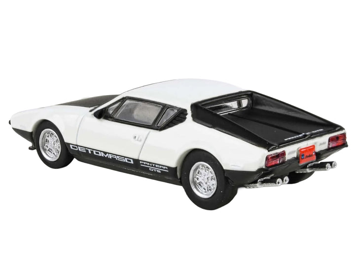 1972 De Tomaso Pantera White and Black 1/64 Diecast Model Car by Paragon Models image 2