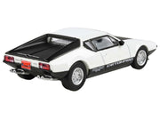 1972 De Tomaso Pantera White and Black 1/64 Diecast Model Car by Paragon Models image 3