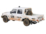 2014 Toyota Land Cruiser LC 79 Pickup Truck "UN MINUSCA" White (Dirty Version) 1/64 Diecast Model Car by Paragon Models image 2