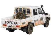 2014 Toyota Land Cruiser LC 79 Pickup Truck "UN MINUSCA" White (Dirty Version) 1/64 Diecast Model Car by Paragon Models image 3