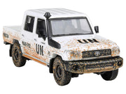 2014 Toyota Land Cruiser LC 79 Pickup Truck "UN MINUSCA" White (Dirty Version) 1/64 Diecast Model Car by Paragon Models image 4