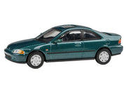 1995 Honda Civic Coupe EJ1 Paradise Blue Green Metallic with Sunroof 1/64 Diecast Model Car by Paragon Models image 2