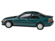 1995 Honda Civic Coupe EJ1 Paradise Blue Green Metallic with Sunroof 1/64 Diecast Model Car by Paragon Models image 3