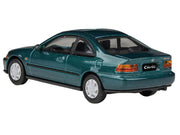 1995 Honda Civic Coupe EJ1 Paradise Blue Green Metallic with Sunroof 1/64 Diecast Model Car by Paragon Models image 4