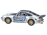 Porsche 911 Carrera RSR 3.0 "Martini Racing" Silver Metallic with Stripes 1/64 Diecast Model Car by Paragon Models image 2