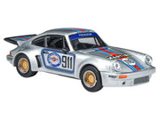 Porsche 911 Carrera RSR 3.0 "Martini Racing" Silver Metallic with Stripes 1/64 Diecast Model Car by Paragon Models image 3