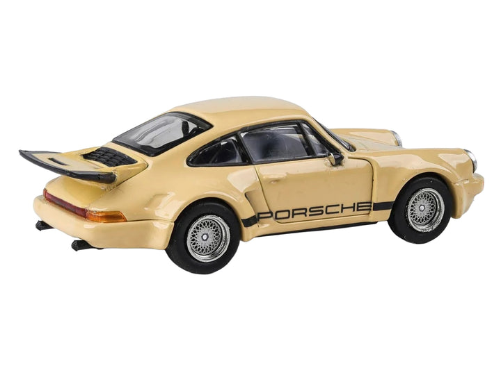 Porsche 911 Carrera RSR 3.0 Sahara Beige with Black Stripes 1/64 Diecast Model Car by Paragon image 2