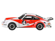 1976 Porsche 911 Carrera RSR 3.0 Ecuador #4 "Fernando Madera" White and Red with Graphics 1/64 Diecast Model Car by Paragon Models image 3