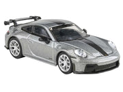 2025 Porsche 911 GT3 (992.2) GT Silver Metallic with Carbon Stripe 1/64 Diecast Model Car by Paragon Models image 2