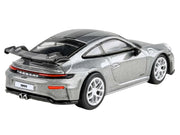 2025 Porsche 911 GT3 (992.2) GT Silver Metallic with Carbon Stripe 1/64 Diecast Model Car by Paragon Models image 3
