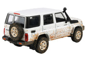 2014 Toyota Land Cruiser 76 White (Dirty Off Road Effect) 1/64 Diecast Model Car by Paragon Models image 3