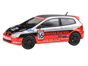 2005 Honda Civic #16 "SEMA RealTime Racing" Silver Metallic and Red with Black Graphics 1/64 Diecast Model Car by Paragon Models image 2