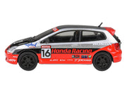 2005 Honda Civic #16 "SEMA RealTime Racing" Silver Metallic and Red with Black Graphics 1/64 Diecast Model Car by Paragon Models image 3