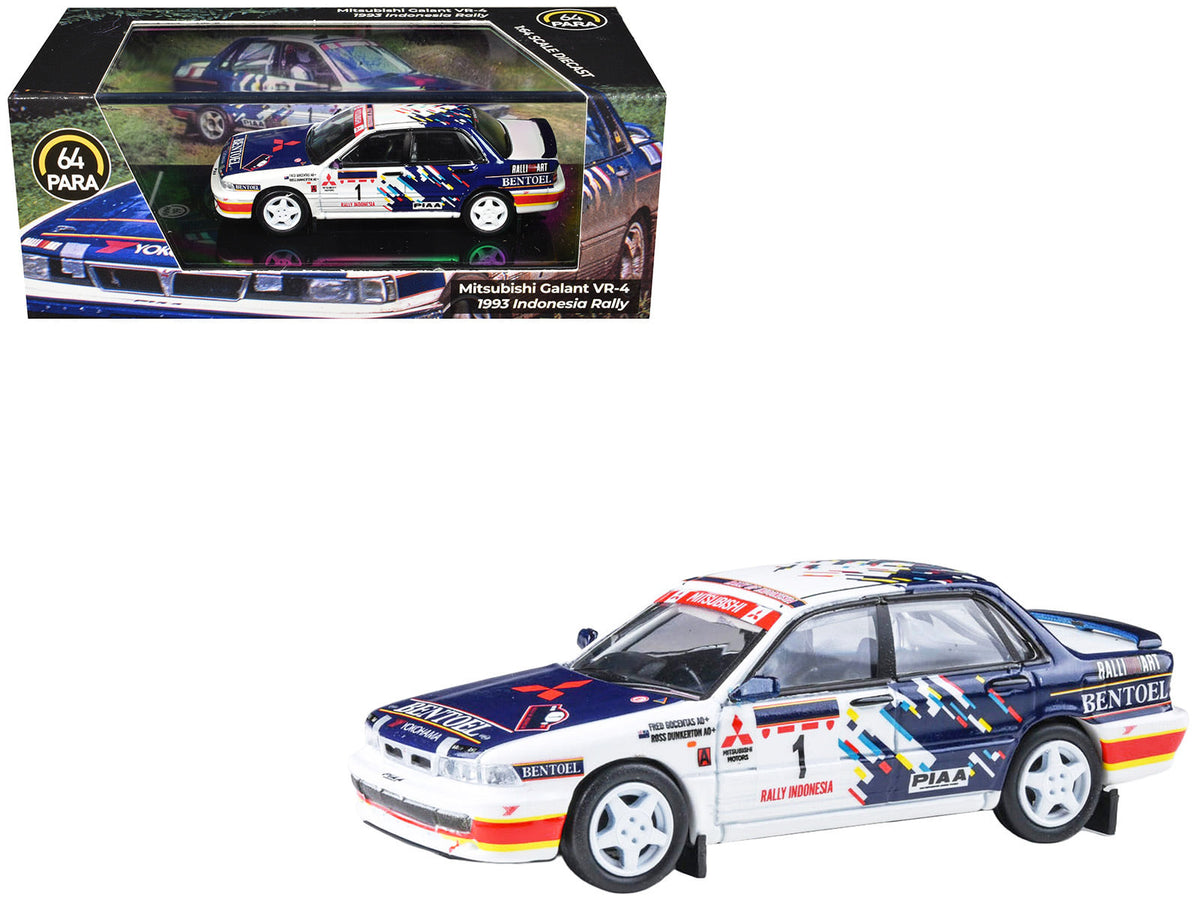 Mitsubishi Galant VR-4 RHD (Right Hand Drive) #1 Ross Dunkerton - Fred Gocentas "Rally Indonesia" (1993) 1/64 Diecast Model Car by Paragon Models